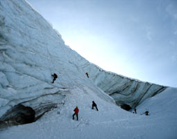Eisklettern und Eiskletterkurs für Einsteiger Mandarfen