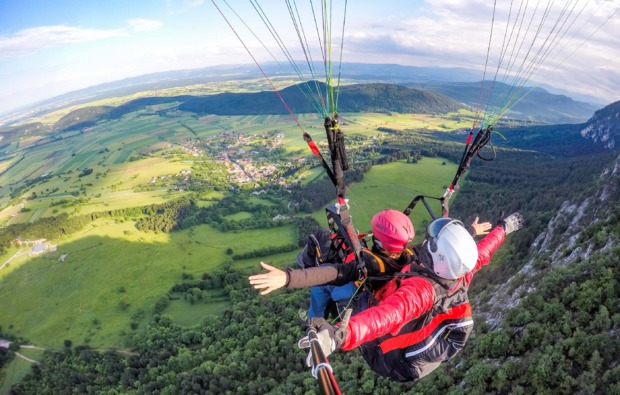 Gleitschirm Tandemflug Hohe Wand Nieder�...
