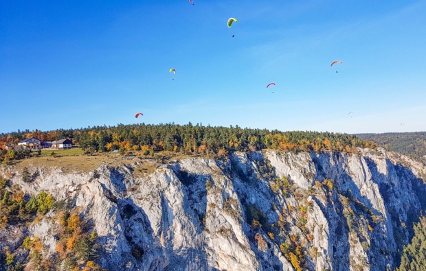 Gleitschirm Tandemflug Hohe Wand Nieder�...