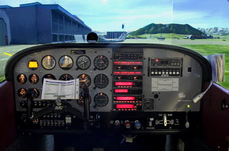 Cessna Flug im Flugsimulator