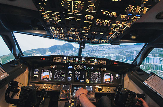 Full-Motion Flugsimulator Boei...