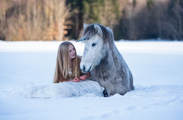 Fotoshooting mit Einhorn Finsi...