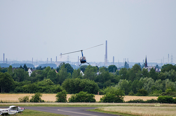 Hubschrauber fliegen für Begin...