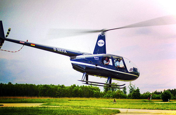 Hubschrauber fliegen für Begin...