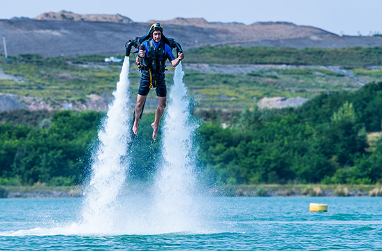 Jetpack Raketenrucksack fliegen Raum Leipzig
