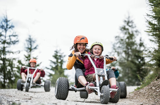 Mountaincart fahren am Sommerberg Fendels