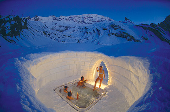 Romantik-Iglu-Suite mit Käse-Fondue in der Schweiz für 2