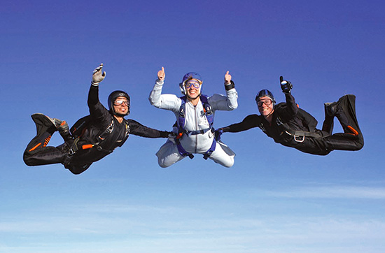 Solo-Fallschirmsprung in Sitterdorf