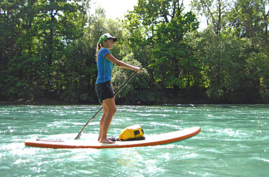 Stand Up Paddling auf der Aare