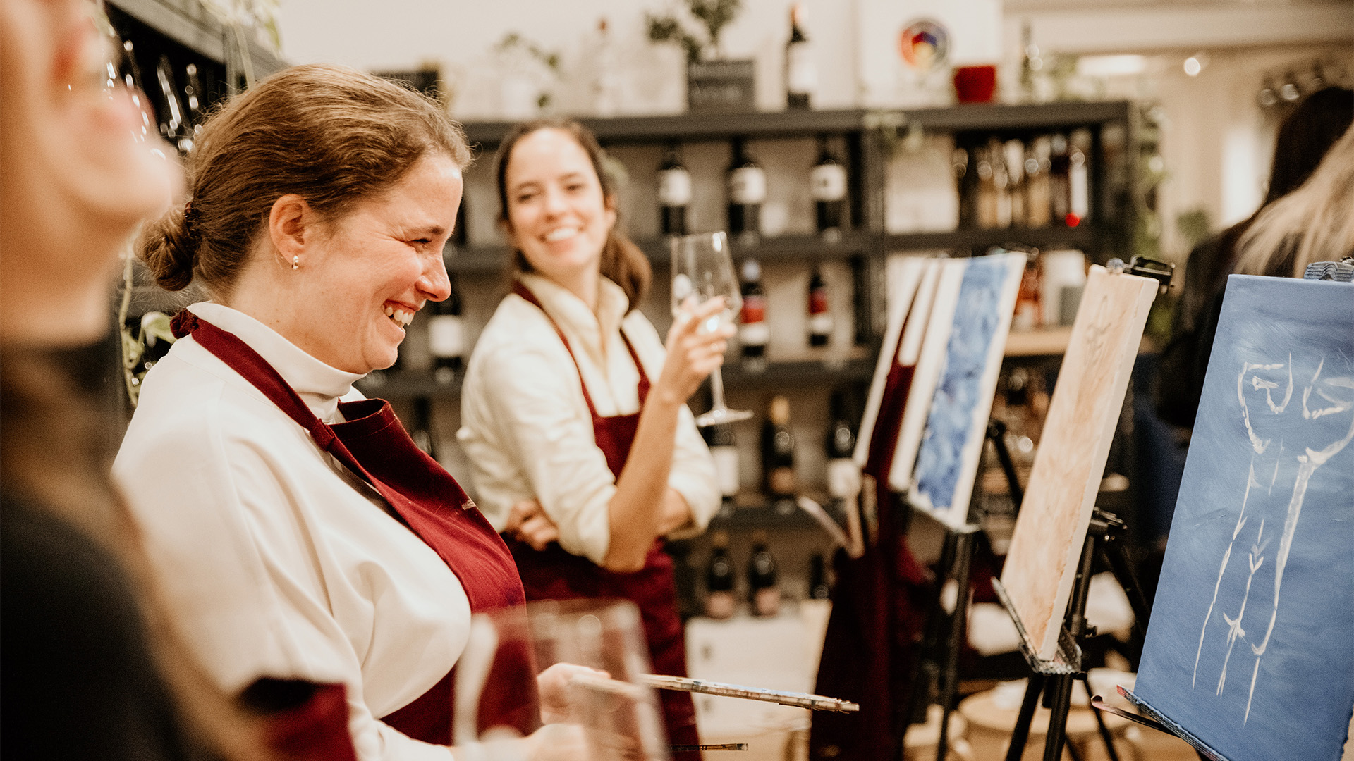 Aktmalerei Frankfurt am Main mit Weintasting