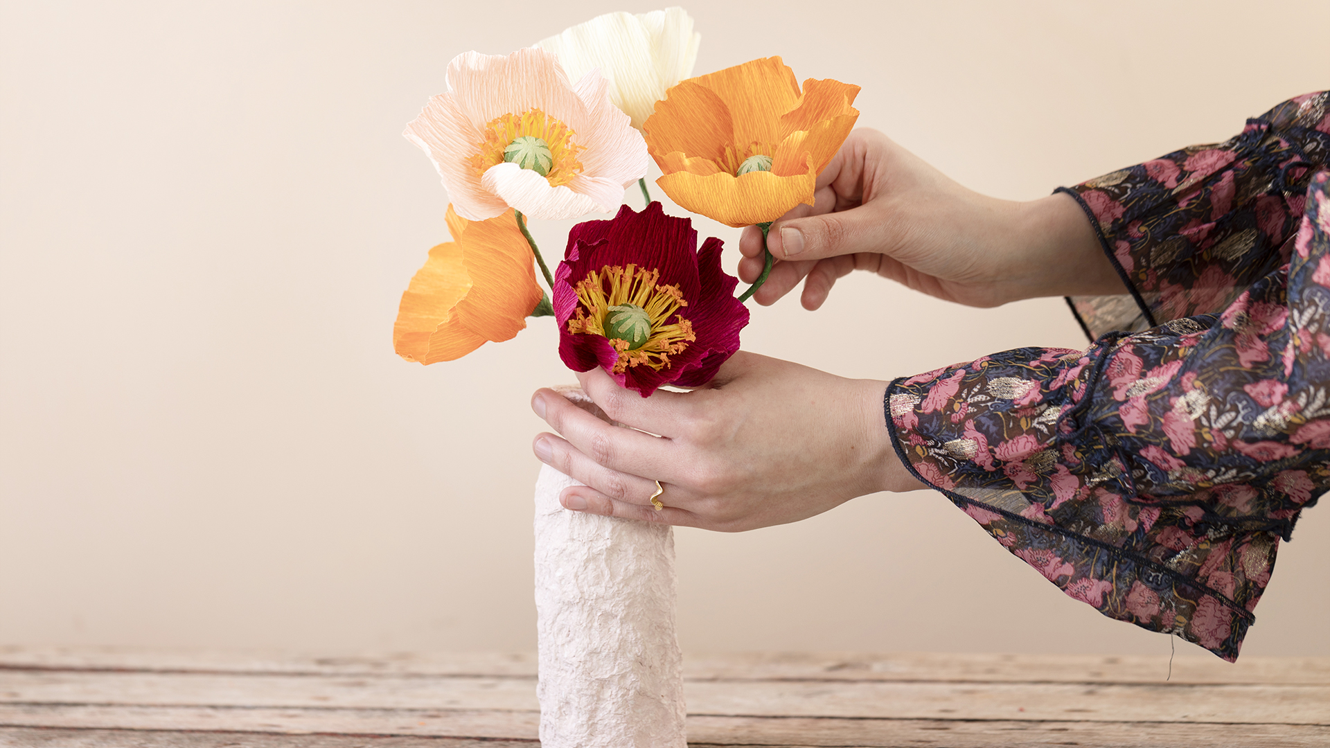 Papierblumen basteln