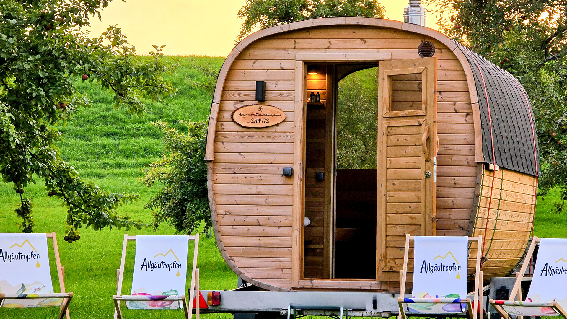 Mobile Panoramasauna mieten Wangen im Allgäu (Wochenendmiete)
