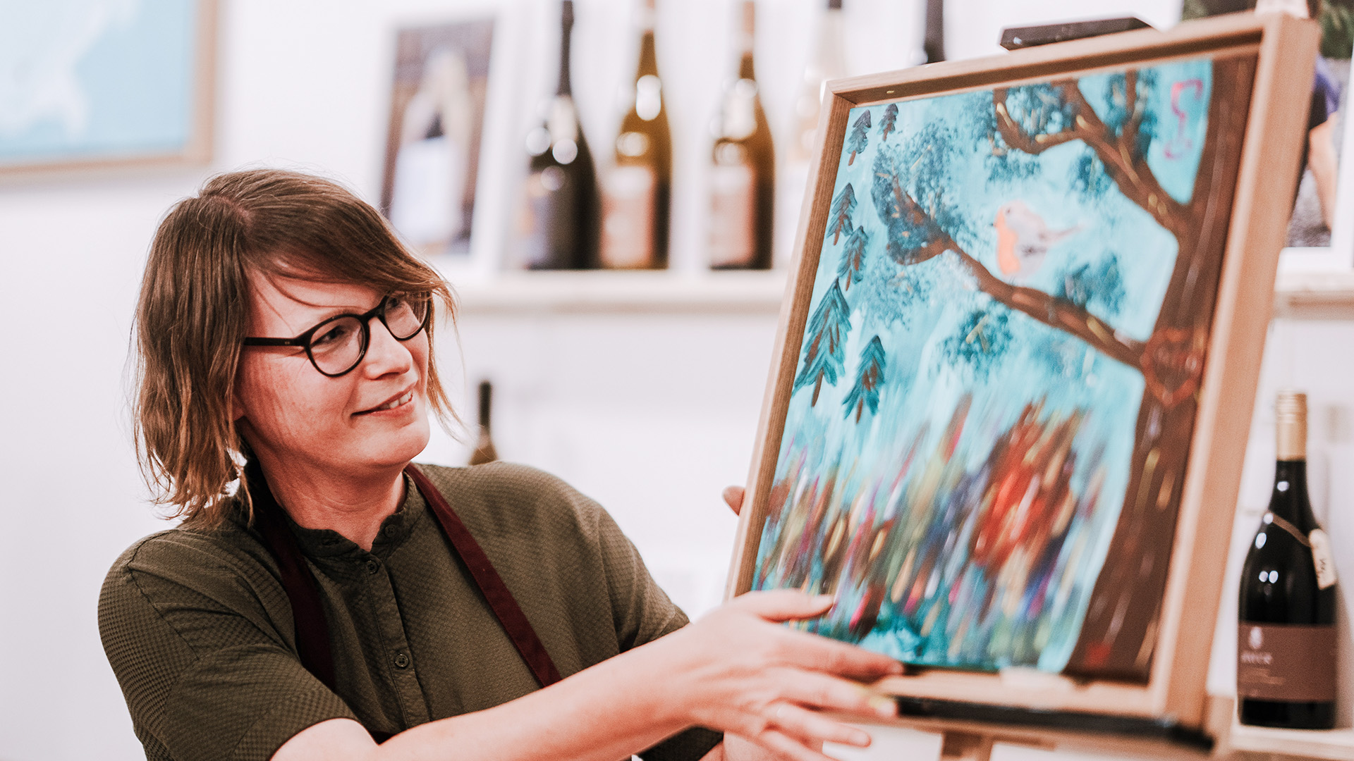 Paint & Drink mit Strukturpaste Frankfurt (Nordend) in Frankfurt am Main