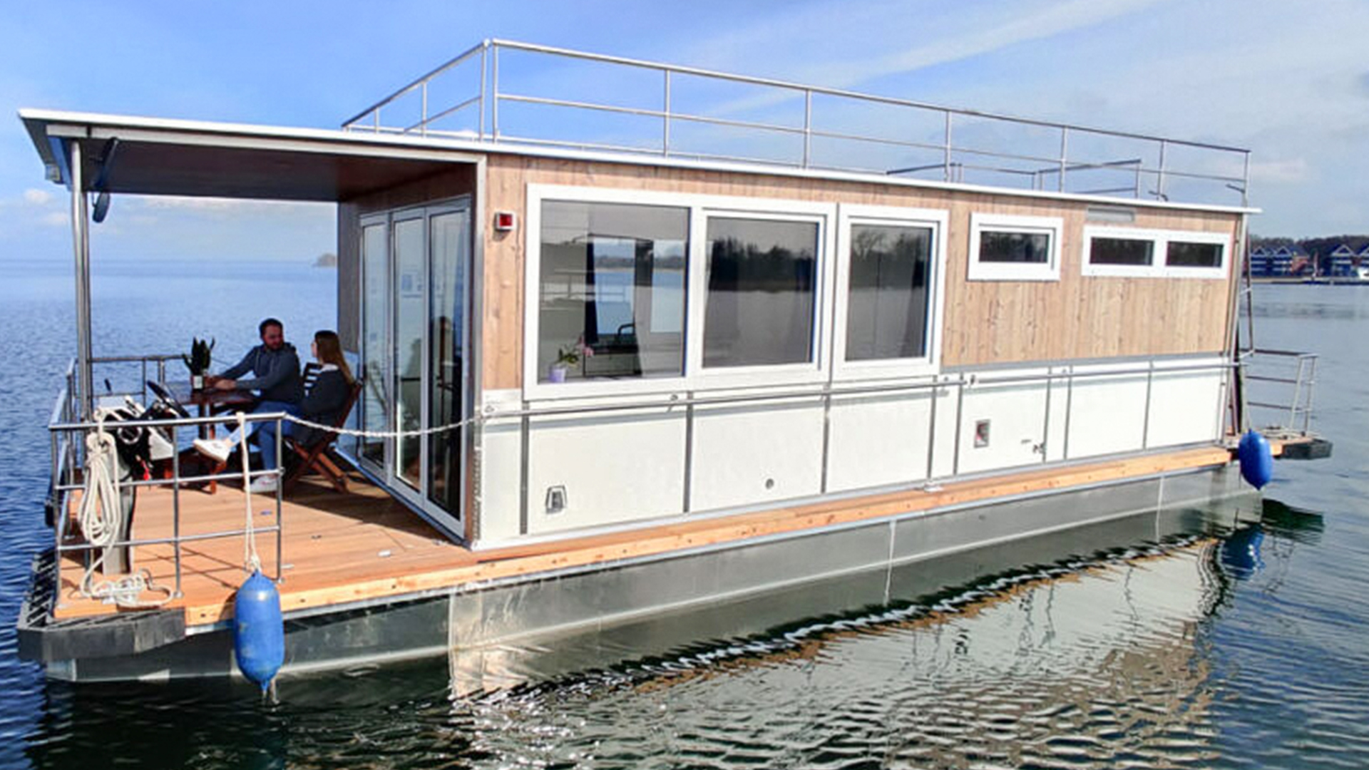 Übernachtung auf dem Hausboot mit Sauna Rechlin (3 Nächte)