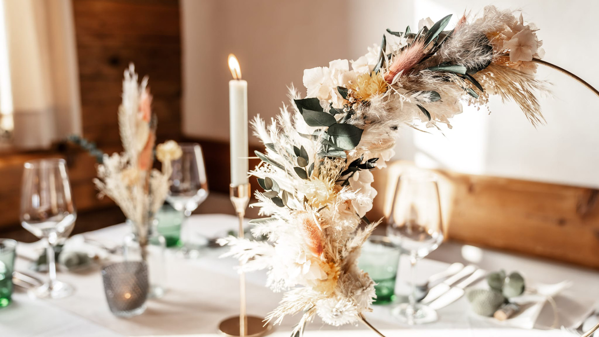 Trockenblumen Kranz selber machen Pliening