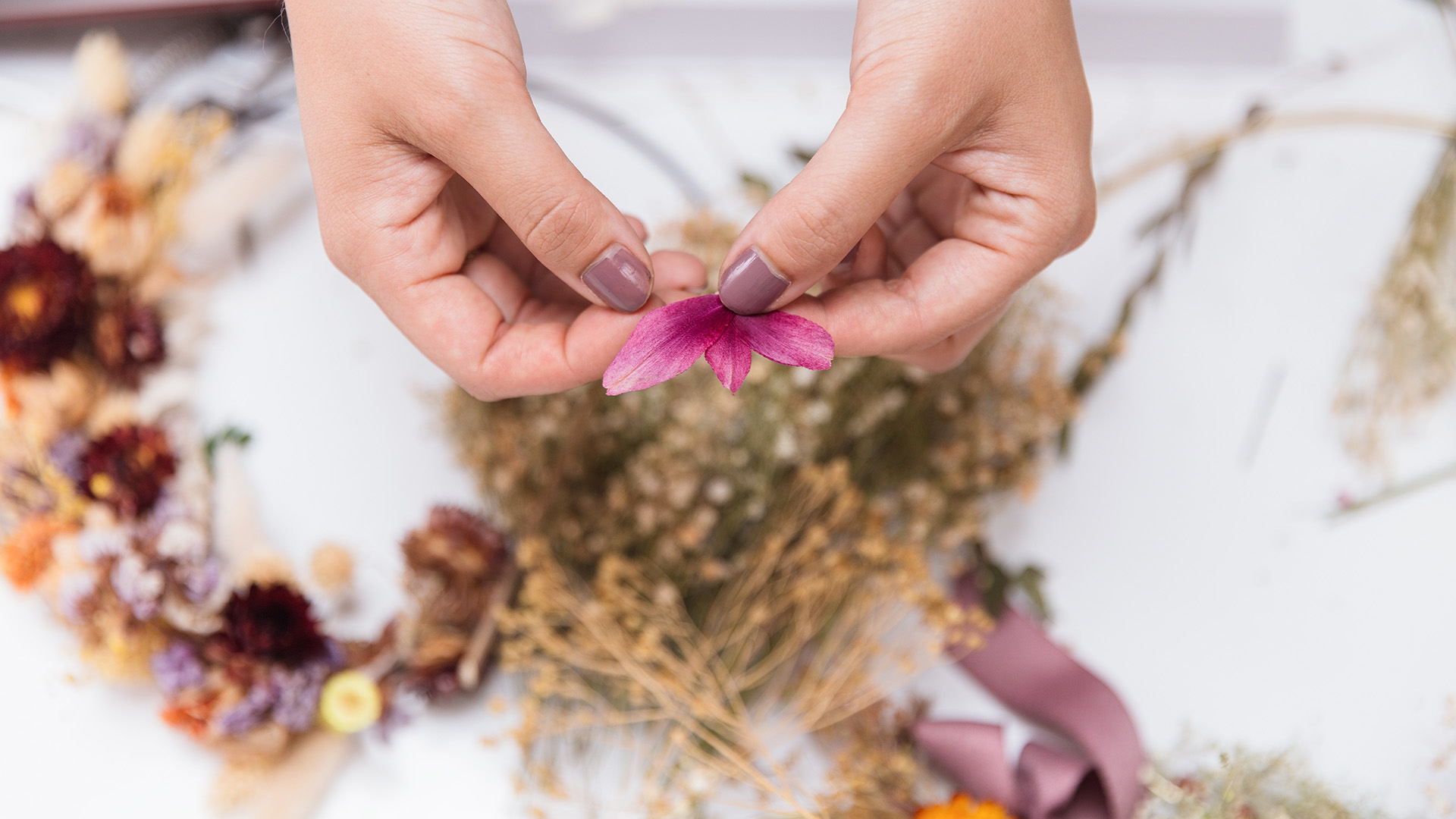 Trockenblumen Kranz selber machen Neuburg a.d.Donau