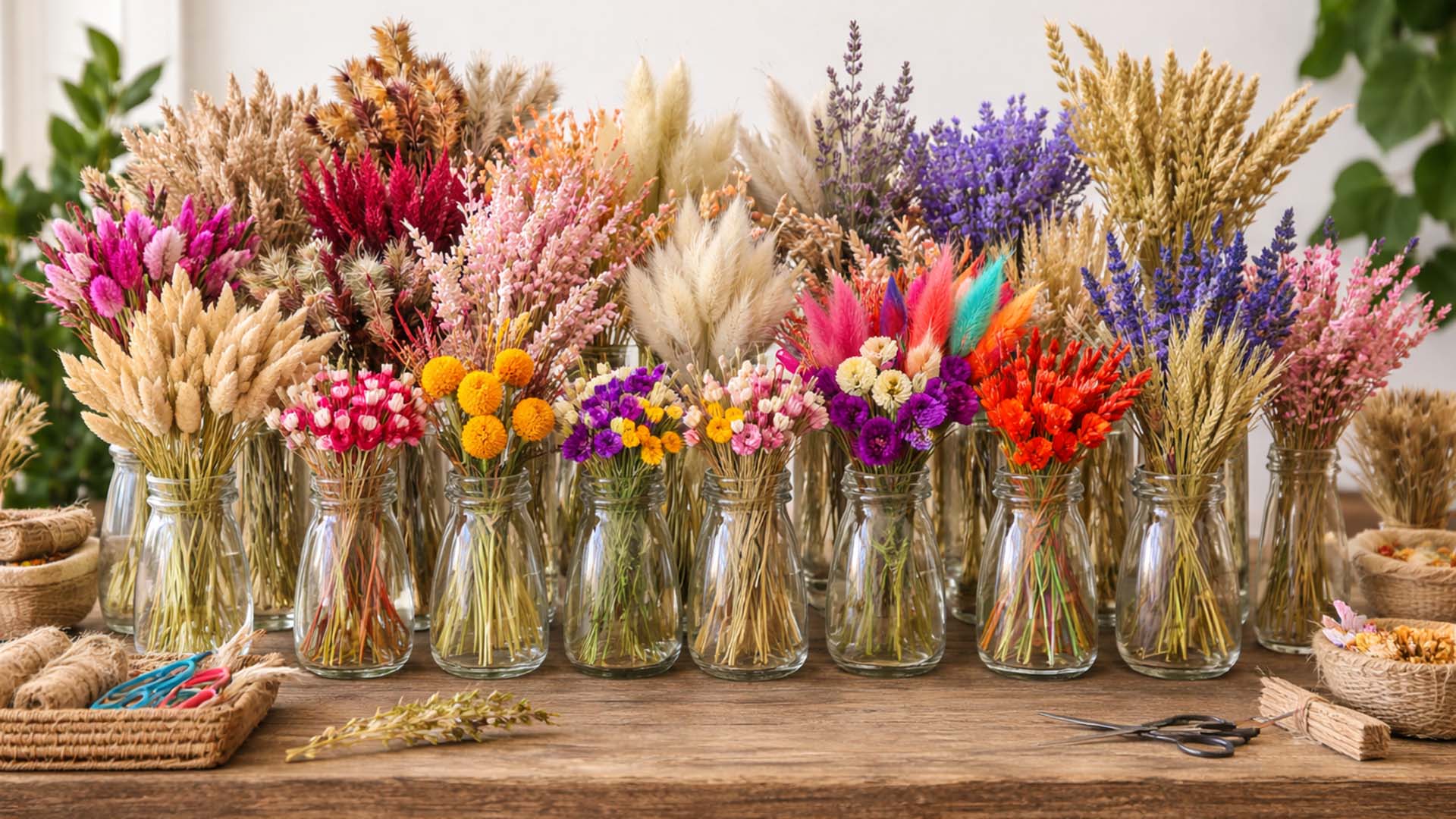 Trockenblumen Haarkranz selber machen Pliening