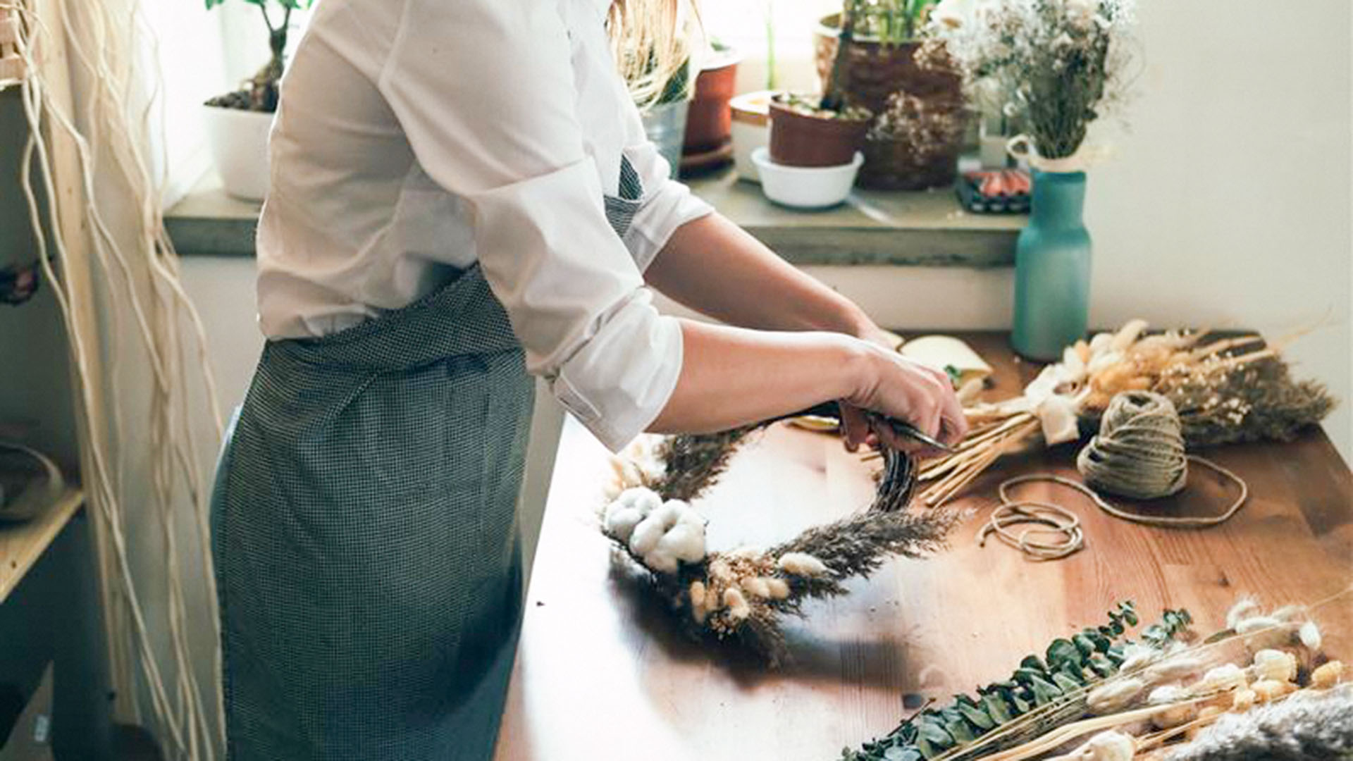 Trockenblumen Türkranz selber machen Neuburg a.d.Donau