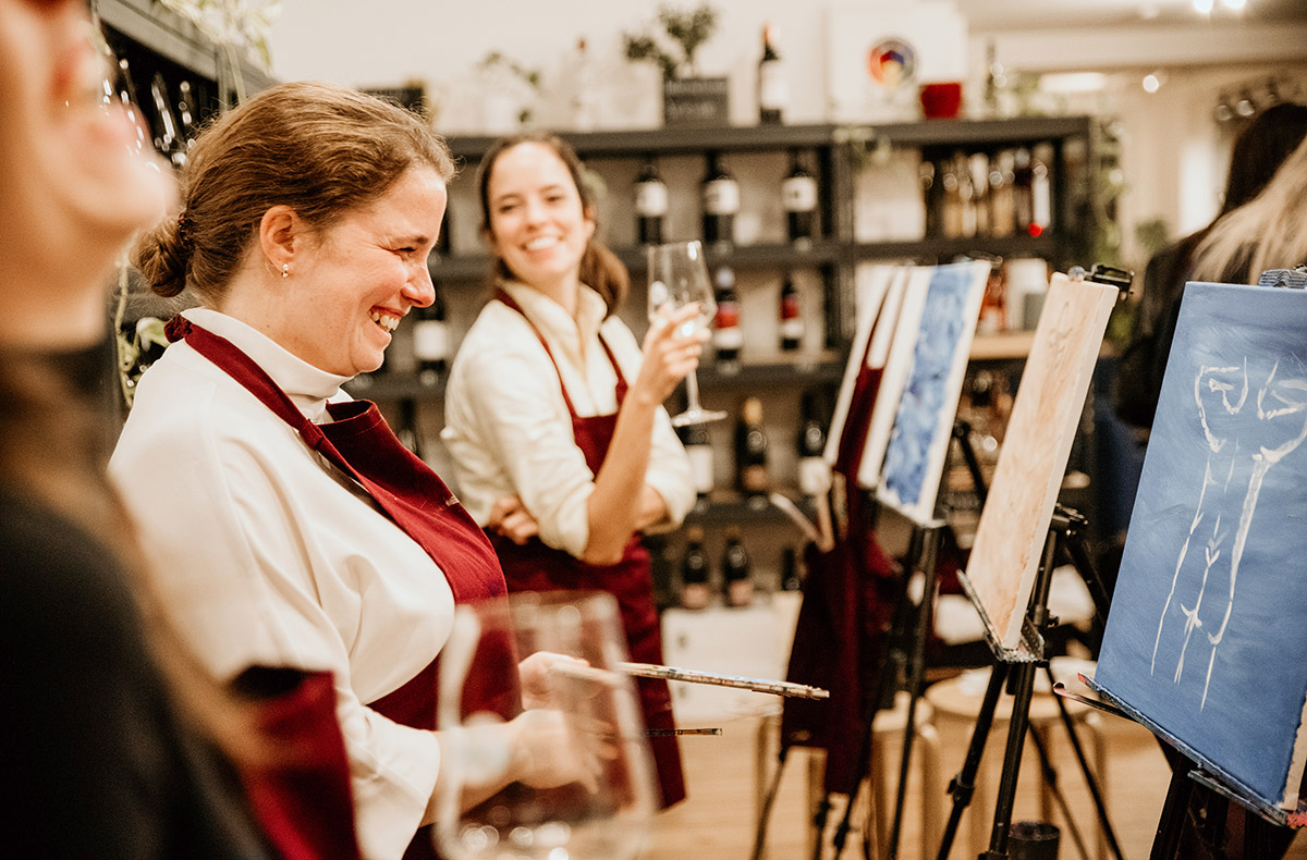 Aktmalerei Berlin mit Weintasting...