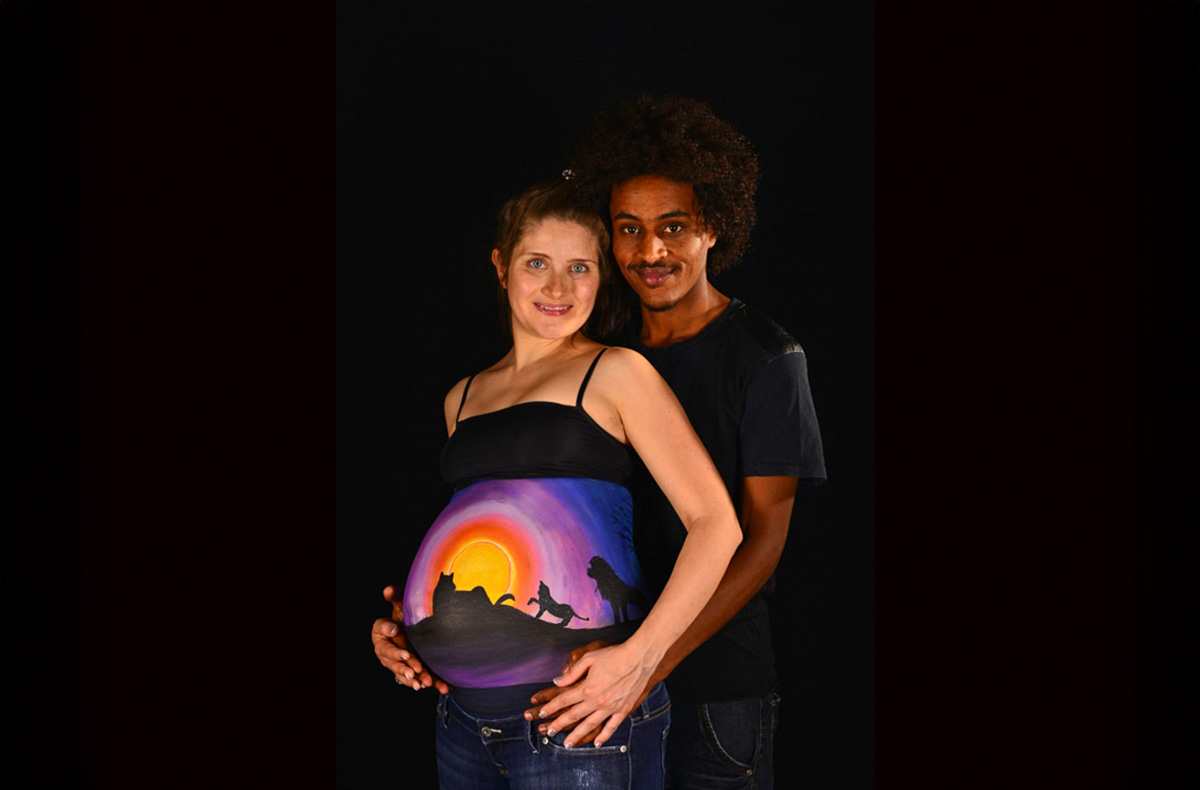 Babybauch Bodypainting Farchant