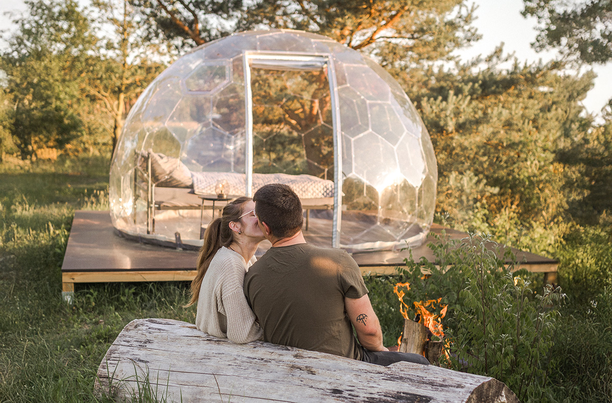 Bubble Hotel Jessen für 3 (1 Nacht) - Schlafe unterm Sternenzelt im Elztal-Paradies in Jessen (Elster)