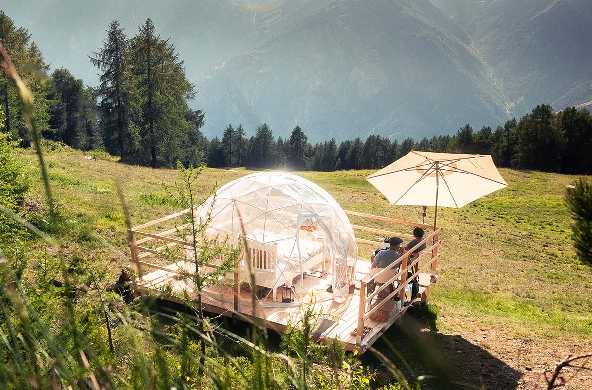 Bubble Übernachtung in der Sternengucke...