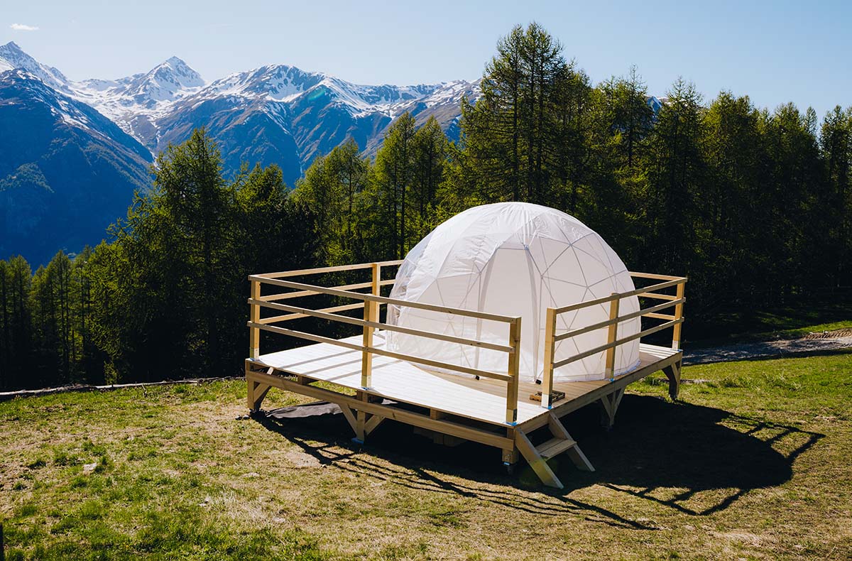 Bubble Übernachtung in der Bergfenster-...