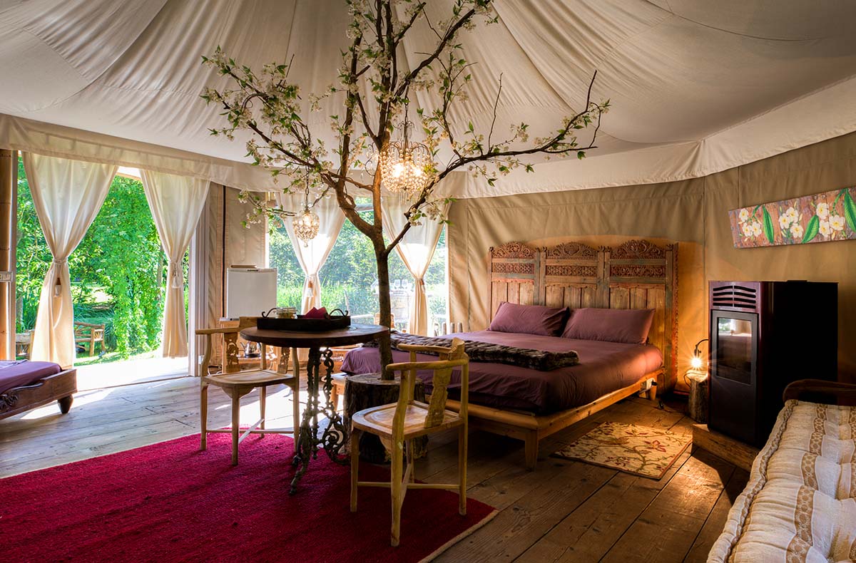 Glamping-Lodge Tent Übernachtung Mirano bei Venedig für 2 (1 Nacht) - Glamping Venedig Natur trifft Komfort in Mirano VE
