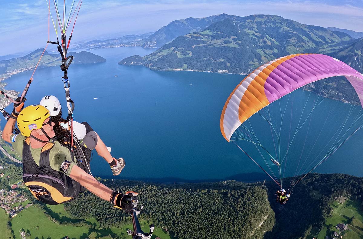 Gleitschirm Thermikflug Ennetbürgen
