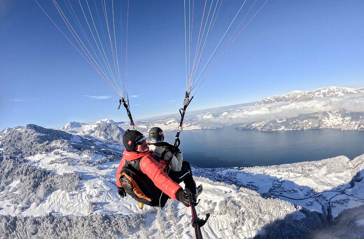 Gleitschirm Thermikflug Ennetbürgen