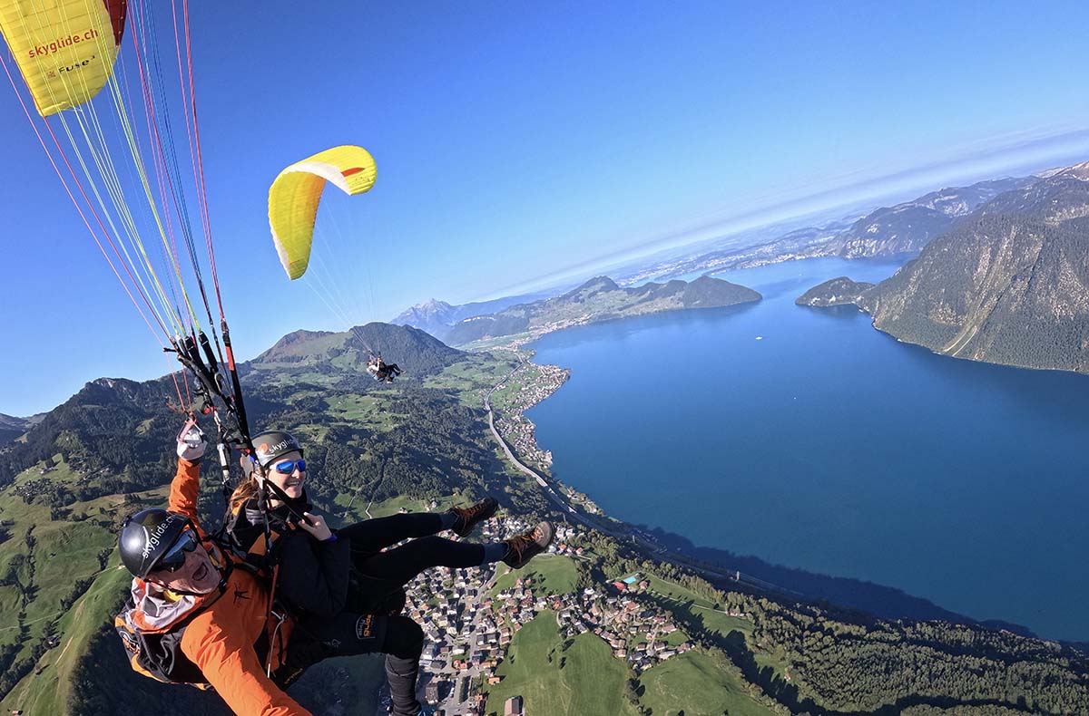 Gleitschirm Thermikflug Ennetbürgen