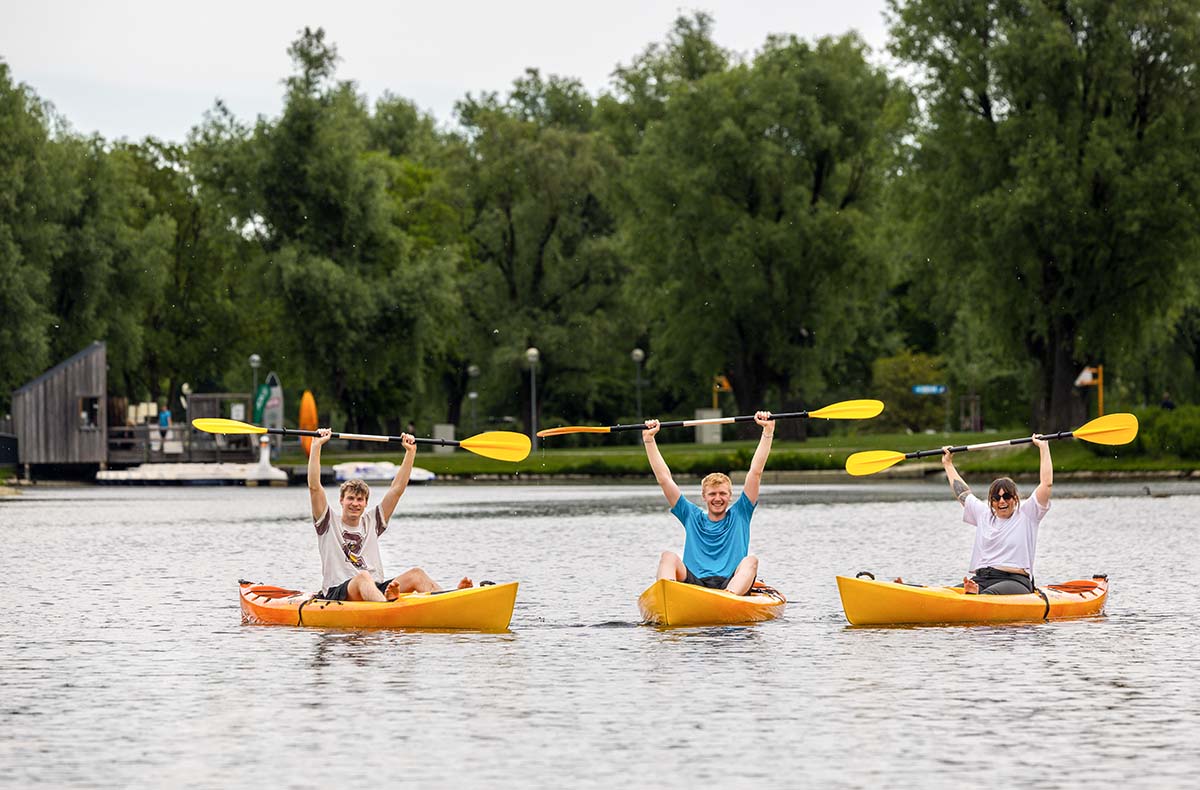 Kajak-Tour auf dem Olympiasee in München