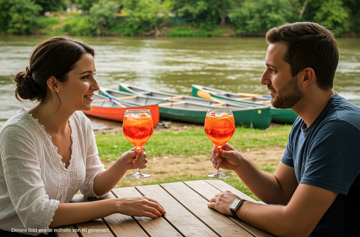 Kanufahrt Bad Abbach mit Aperol Spritz
