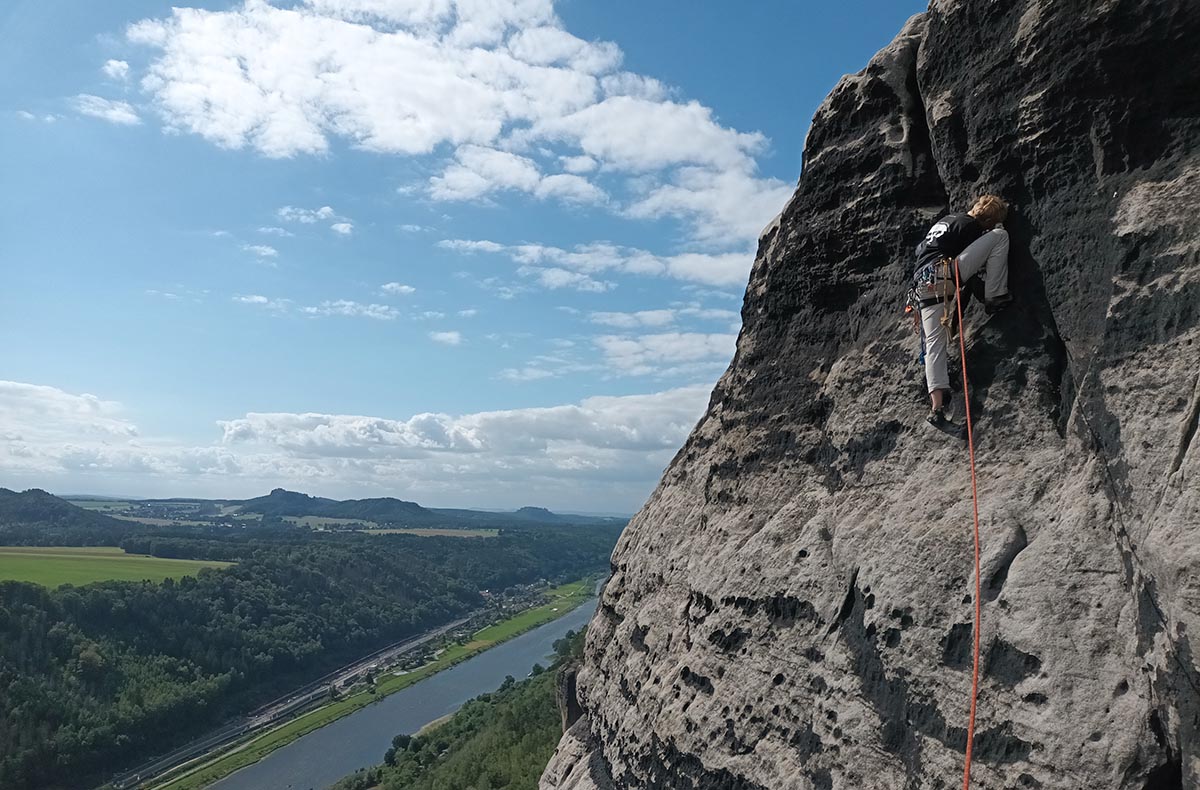 Kletter Schnupperkurs Elbsandsteingebirge in der Sächsischen Schweiz Struppen