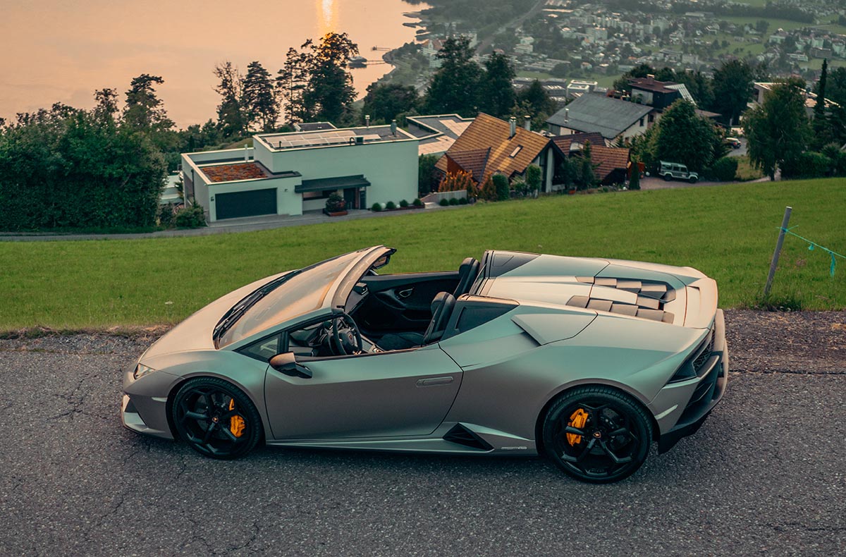 Lamborghini Huracan Evo Spyder fahren Widnau (6 Std.) - Lamborghini Huracán Evo: Adrenalin trifft Asphalttraum Lamborghini Huracan Evo Spyder fahren Widnau (6 Std.) - Lamborghini Huracán Evo: Adrenalin trifft Asphalttraum