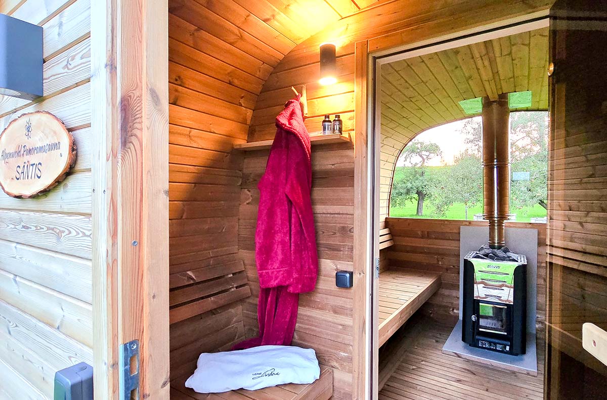 Mobile Panoramasauna mieten Wangen im Allgäu (Wochenendmiete) - Mobile Panorama-Sauna: Wellness-Abenteuer unter freiem Himmel