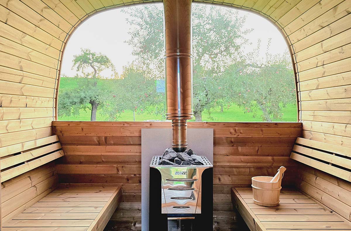 Mobile Sauna mieten Wangen im Allgäu (1 Tag) - Panoramasauna mieten – Wellness, wo du willst