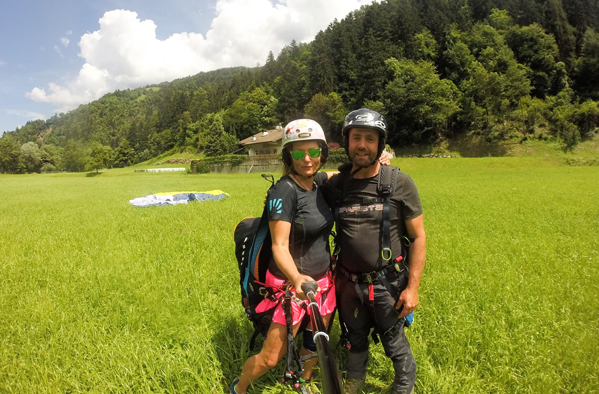 Pärchenflug mit 2 Gleitschirmen Saltaus