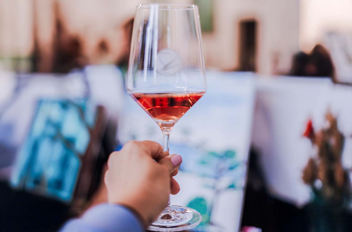 Paint & Drink mit Strukturpaste Frankfurt am Main