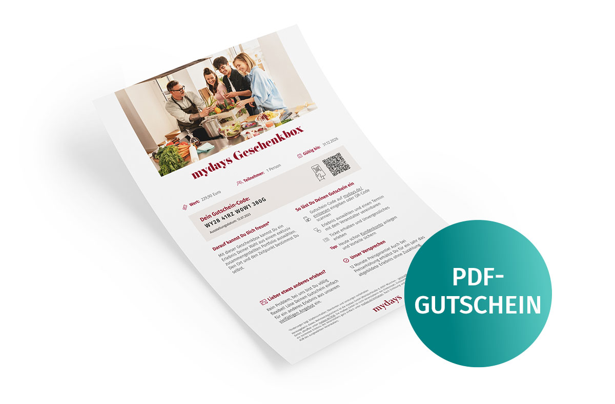 Geschenkbox Kochkurse & Tastings als PDF Geschenkbox Kochkurse & Tastings als PDF