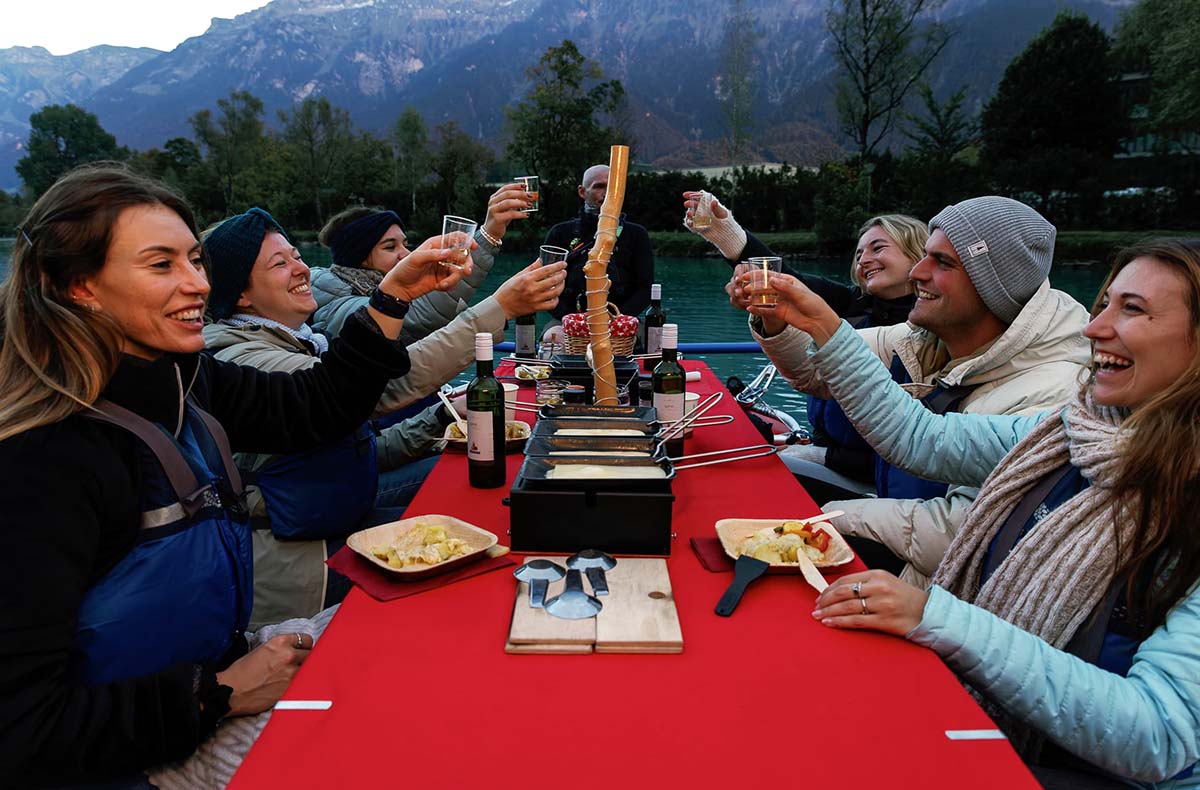Raclette Rafting Wilderswil – Raclette Rafting voller Genussrausch