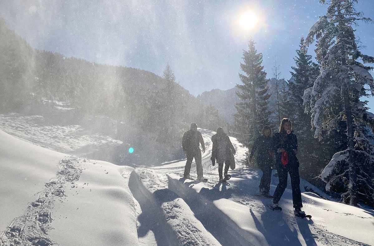 Schneeschuhwanderung Zugspitzblick Ehrwald Schneeschuhwanderung Zugspitzblick Ehrwald