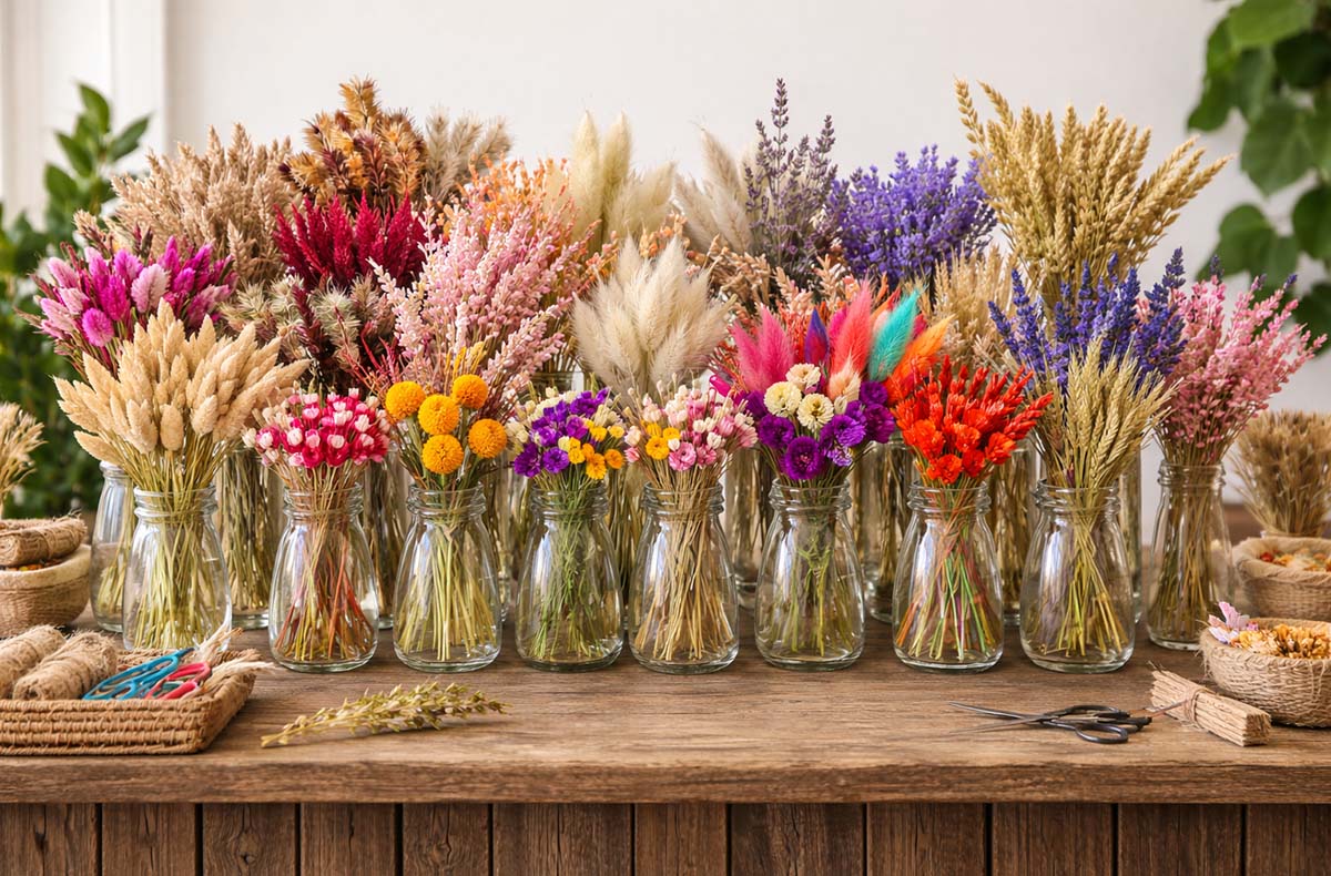 Trockenblumen Haarkranz selber machen München