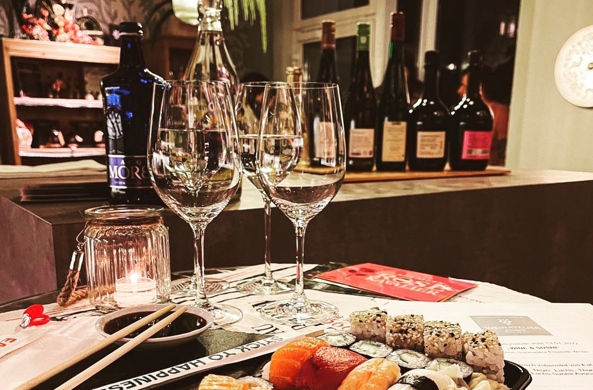 Wein & Sushi Abend München...